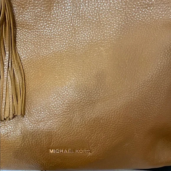 Michael Kors Brown Shoulder Bag with Tassel Detail